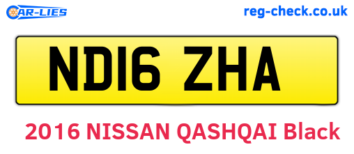ND16ZHA are the vehicle registration plates.