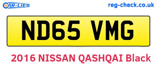 ND65VMG are the vehicle registration plates.