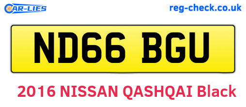 ND66BGU are the vehicle registration plates.