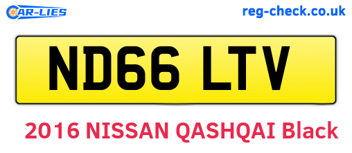 ND66LTV are the vehicle registration plates.