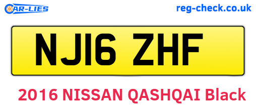 NJ16ZHF are the vehicle registration plates.
