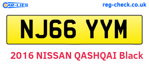 NJ66YYM are the vehicle registration plates.