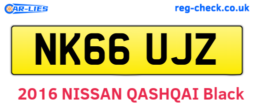 NK66UJZ are the vehicle registration plates.