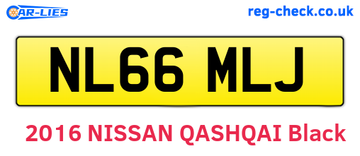 NL66MLJ are the vehicle registration plates.