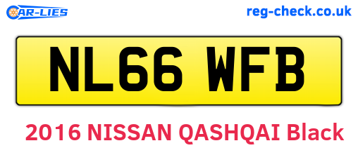NL66WFB are the vehicle registration plates.
