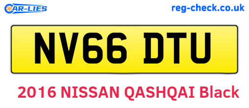 NV66DTU are the vehicle registration plates.