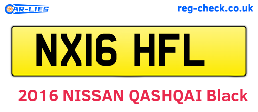 NX16HFL are the vehicle registration plates.