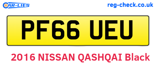 PF66UEU are the vehicle registration plates.