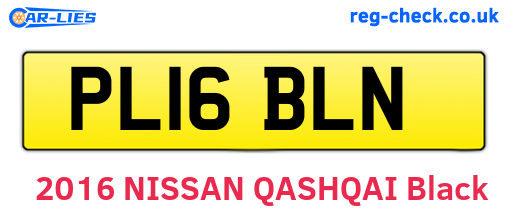 PL16BLN are the vehicle registration plates.