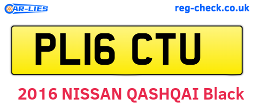 PL16CTU are the vehicle registration plates.