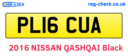 PL16CUA are the vehicle registration plates.