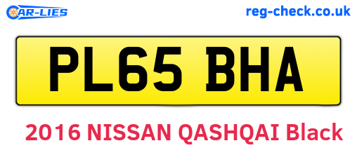 PL65BHA are the vehicle registration plates.