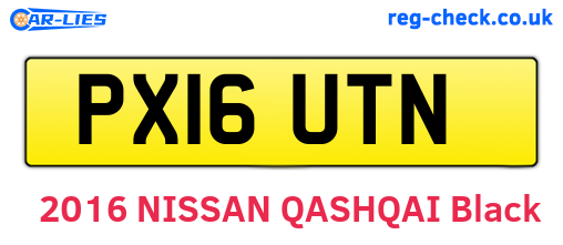 PX16UTN are the vehicle registration plates.