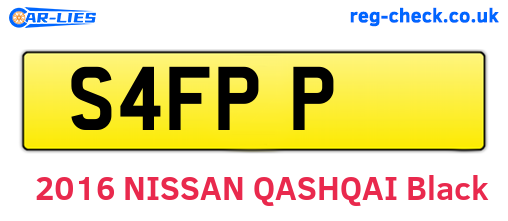 S4FPP are the vehicle registration plates.