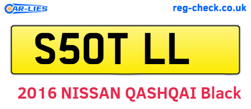 S50TLL are the vehicle registration plates.