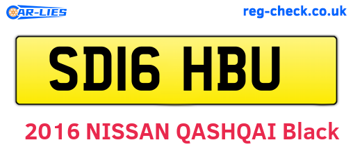 SD16HBU are the vehicle registration plates.