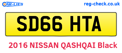 SD66HTA are the vehicle registration plates.