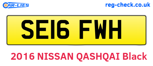 SE16FWH are the vehicle registration plates.