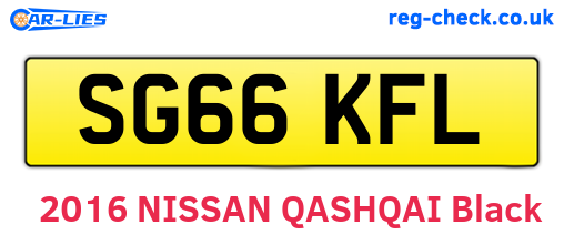 SG66KFL are the vehicle registration plates.