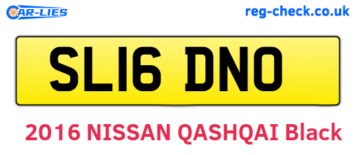 SL16DNO are the vehicle registration plates.
