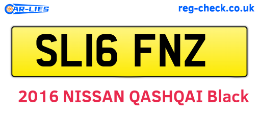 SL16FNZ are the vehicle registration plates.