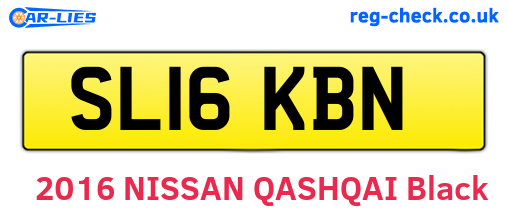 SL16KBN are the vehicle registration plates.