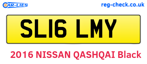SL16LMY are the vehicle registration plates.
