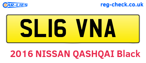 SL16VNA are the vehicle registration plates.