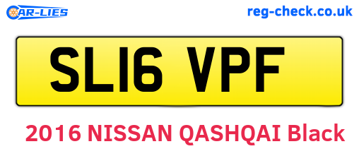 SL16VPF are the vehicle registration plates.