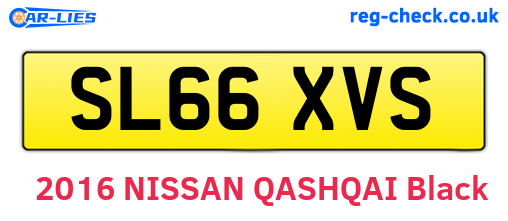 SL66XVS are the vehicle registration plates.
