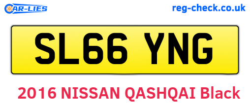 SL66YNG are the vehicle registration plates.
