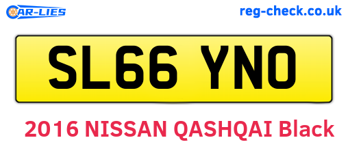 SL66YNO are the vehicle registration plates.