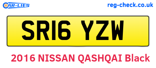 SR16YZW are the vehicle registration plates.