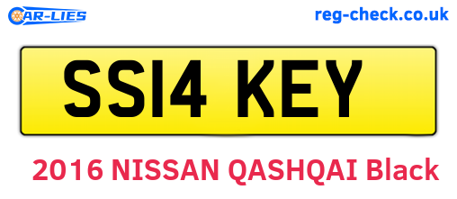 SS14KEY are the vehicle registration plates.