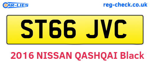 ST66JVC are the vehicle registration plates.