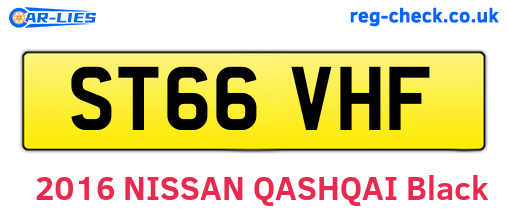 ST66VHF are the vehicle registration plates.
