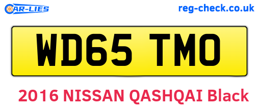 WD65TMO are the vehicle registration plates.