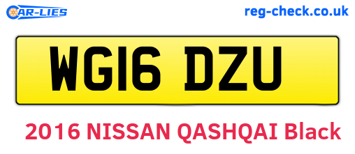 WG16DZU are the vehicle registration plates.