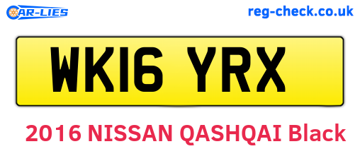 WK16YRX are the vehicle registration plates.