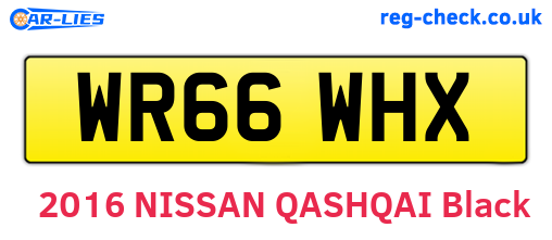 WR66WHX are the vehicle registration plates.
