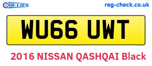 WU66UWT are the vehicle registration plates.