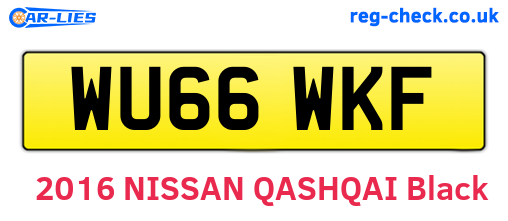 WU66WKF are the vehicle registration plates.