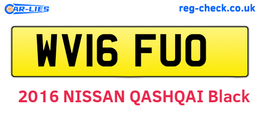 WV16FUO are the vehicle registration plates.