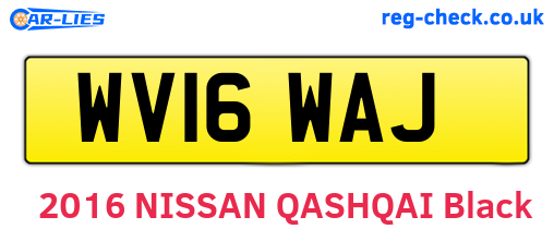 WV16WAJ are the vehicle registration plates.