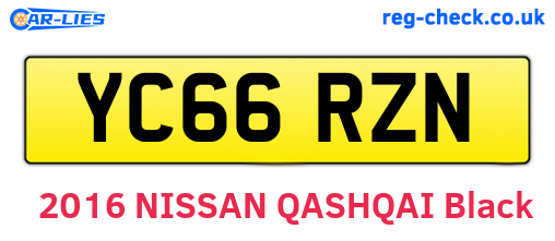 YC66RZN are the vehicle registration plates.