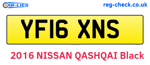 YF16XNS are the vehicle registration plates.