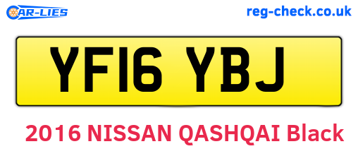YF16YBJ are the vehicle registration plates.