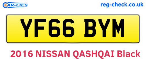 YF66BYM are the vehicle registration plates.