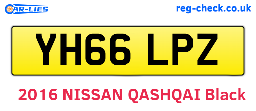 YH66LPZ are the vehicle registration plates.