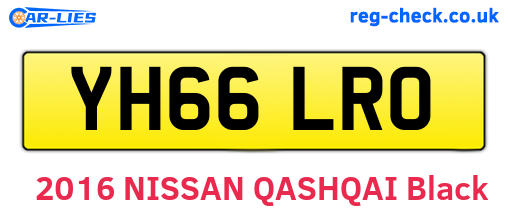 YH66LRO are the vehicle registration plates.